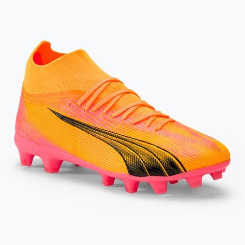 Încălțăminte de fotbal pentru copii PUMA Ultra Pro FG/AG Jr sunset glow/puma black/sun stream