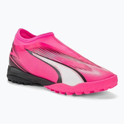 Încălțăminte de fotbal pentru copii PUMA Ultra Match LL TT + Mid Jr poison pink/puma white/puma black