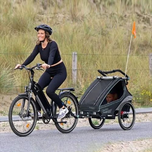 Remorcă de bicicletă Qeridoo Kidgoo 2 dark navy/blue
