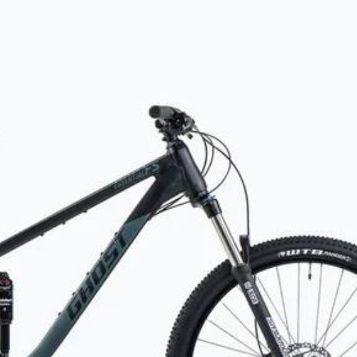 Bicicletă de munte GHOST Kato FS Essential 29 black/metallic green bay matt