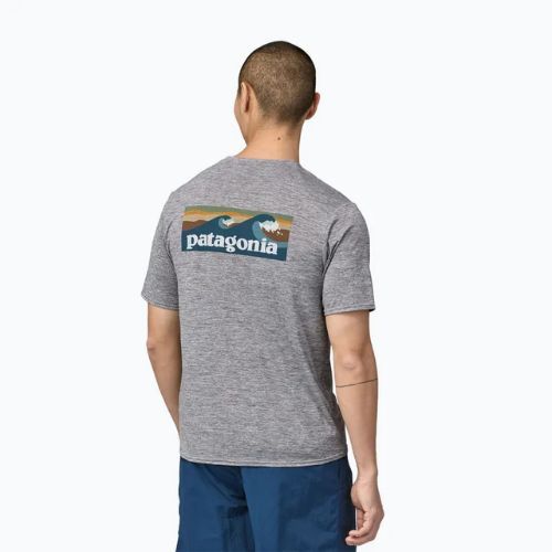 Tricou pentru bărbați Patagonia Cap Cool Daily Graphic Shirt Waters boardshort logo abalone blue/grey