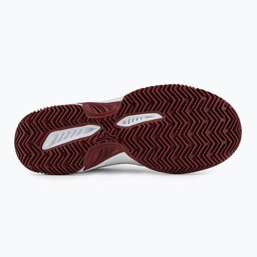 Încălțăminte de tenis pentru femei Mizuno Break Shot 4 CC white/cabernet/papyrus