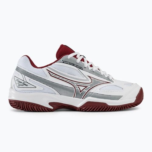 Încălțăminte de tenis pentru femei Mizuno Break Shot 4 CC white/cabernet/papyrus