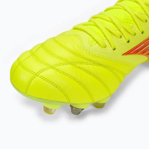 Încălțîminte de fotbal pentru bărbați Mizuno Morelia Neo IV Β Japan Mix safety yellow/flery coral 2/safety yellow