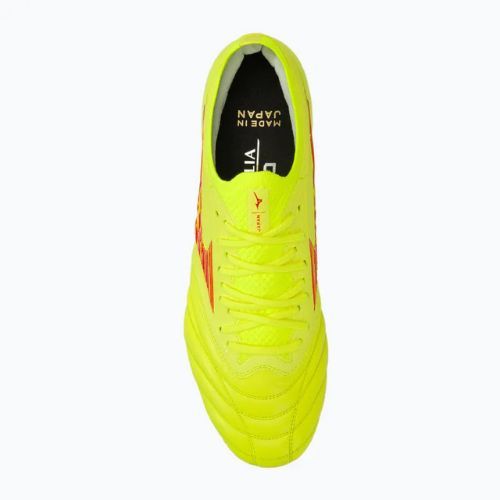 Încălțîminte de fotbal pentru bărbați Mizuno Morelia Neo IV Β Japan Mix safety yellow/flery coral 2/safety yellow