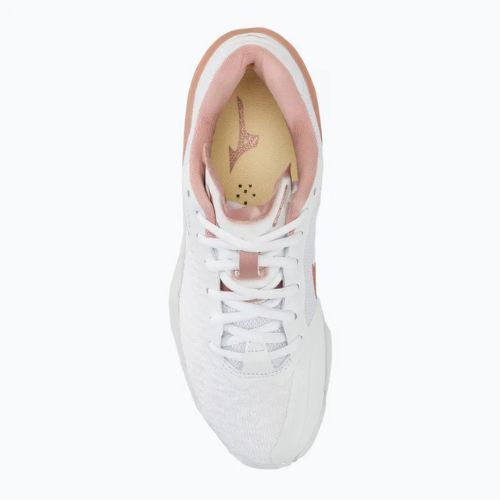 Încălțăminte de handbal pentru femei Mizuno Wave Stealth Neo white/rose/snow white