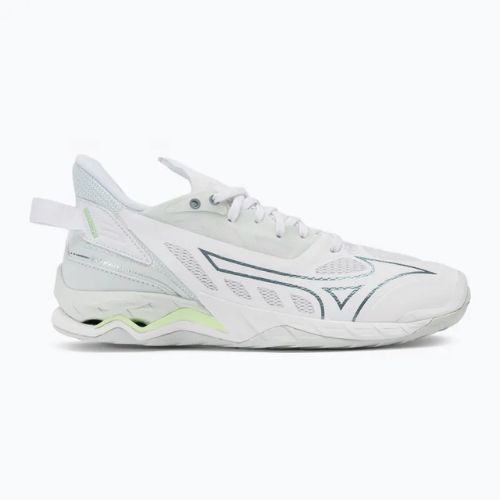 Încălțăminte de handbal pentru femei Mizuno Wave Mirage 5 white/glacial ridge/patinagreen