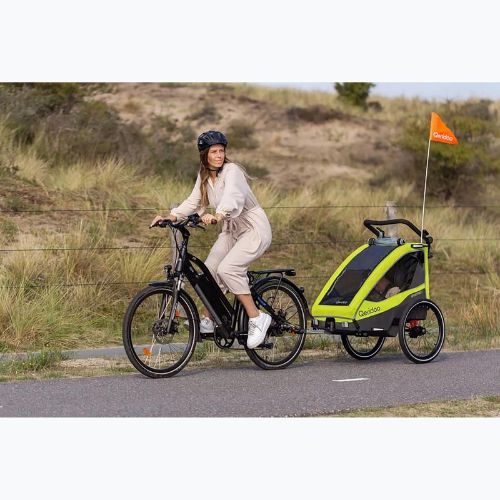 Remorcă pentru bicicletă Qeridoo Sportrex 1 new lime green