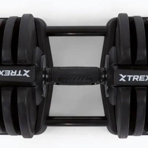 Halteră/bară 2w1 XTREXO TRX-ABD40 1-40 kg negru/portocaliu