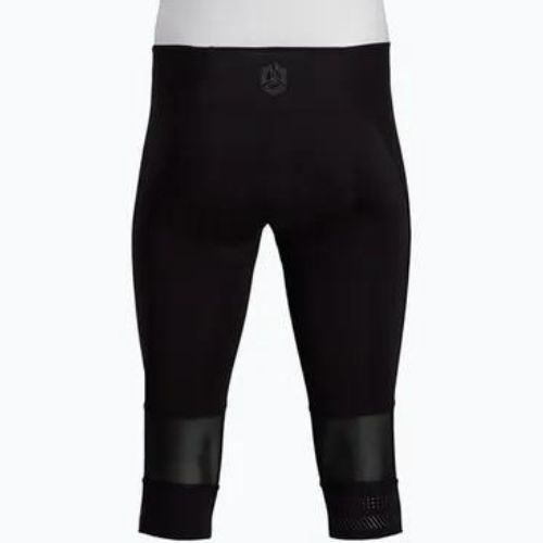 Pantaloni scurți de ciclism SILVINI Alvo 3/4 Bib negru/alb pentru bărbați SILVINI Alvo 3/4 Bib negru/alb