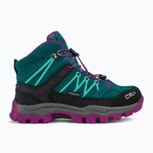 Încălțăminte de trekking pentru copii CMP Rigel Mid lake/pink fluo