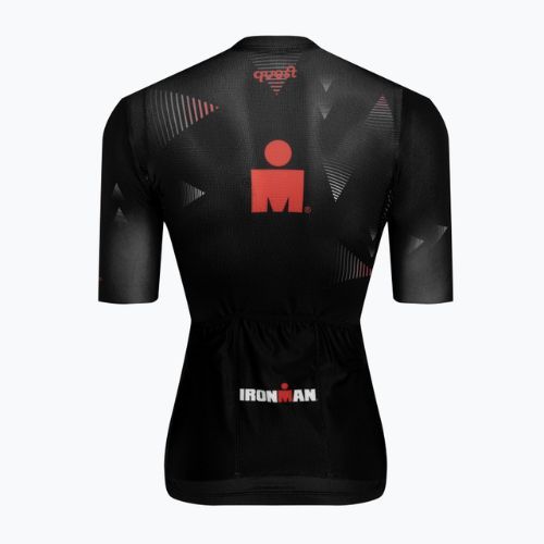 Tricou de ciclism pentru femei Quest Race Line France Iron Man black