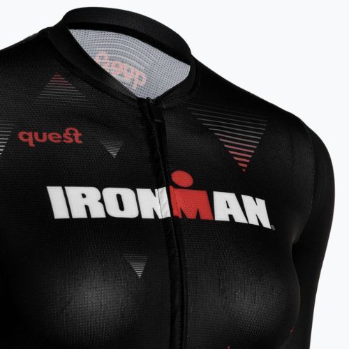 Tricou de ciclism pentru femei Quest Race Line France Iron Man black