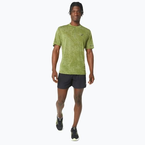 Tricou de alergat pentru bărbați  ASICS Metarun Pattern 1/2 ZIP cactus