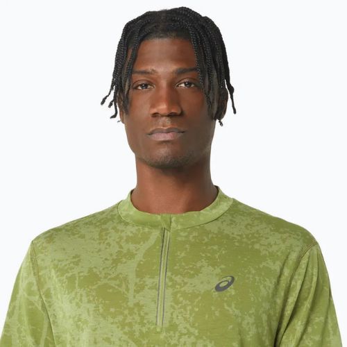Tricou de alergat pentru bărbați  ASICS Metarun Pattern 1/2 ZIP cactus