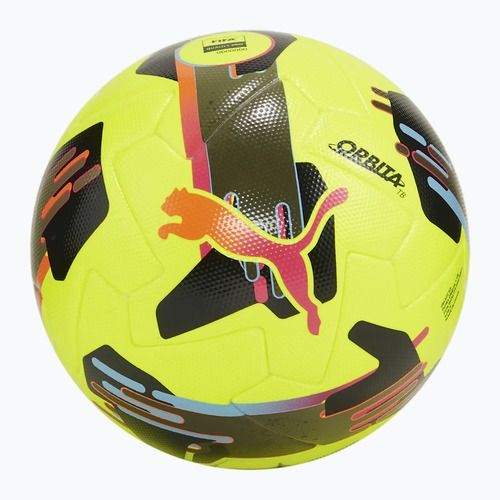 Minge de fotbal PUMA Orbita 1 TB FIFA Quality Pro lemon tonic/multicolor mărimea 5