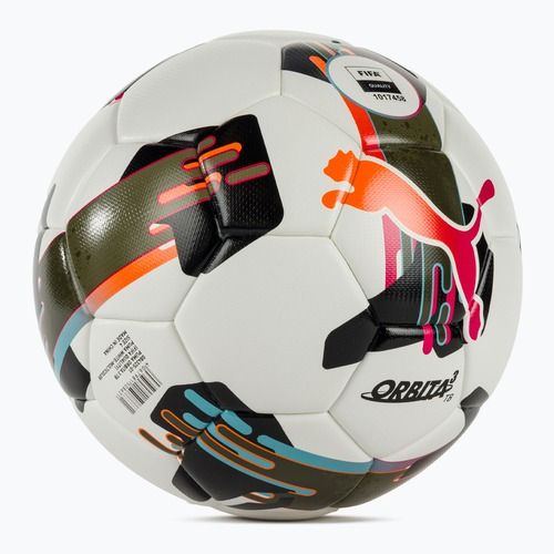 Minge de fotbal PUMA Orbita 3 TB FIFA Quality puma white/multicolor mărimea 4