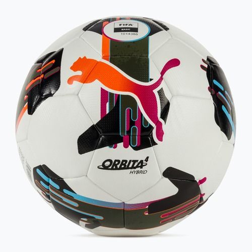 Minge de fotbal PUMA Orbita 4 HYB FIFA Basic puma white/multicolor mărimea 5