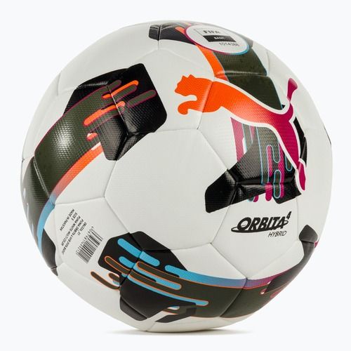 Minge de fotbal PUMA Orbita 4 HYB FIFA Basic puma white/multicolor mărimea 5