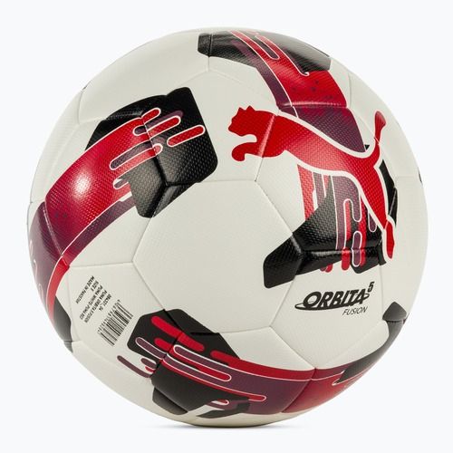 Minge de fotbal PUMA Orbita 5 Fusion puma white/puma red mărimea 5