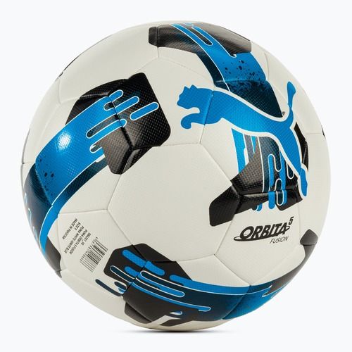Minge de fotbal PUMA Orbita 5 Fusion puma white/ignite blue mărimea 5