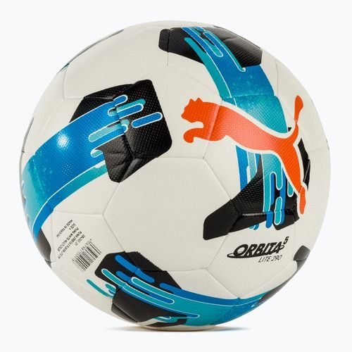 Minge de fotbal PUMA Orbita 5 Fusion Lite puma white/multicolor mărimea 4