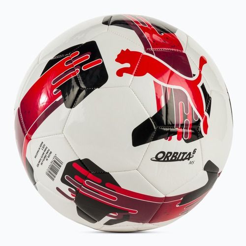 Minge de fotbal PUMA Orbita 6 MS puma white/puma red mărimea 5