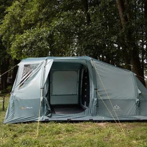 Cort de camping gonflabil pentru 6 persoane KADVA AIRcamp 6.24 verde