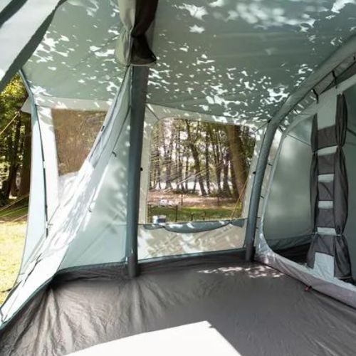 Cort de camping gonflabil pentru 6 persoane KADVA AIRcamp 6.24 verde