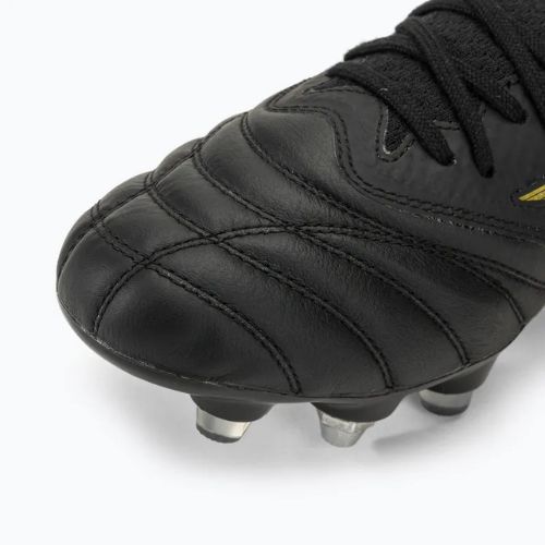 Încălțăminte de fotbal pentru bărbați  Mizuno Morelia Neo IV Beta SG black/gold/black