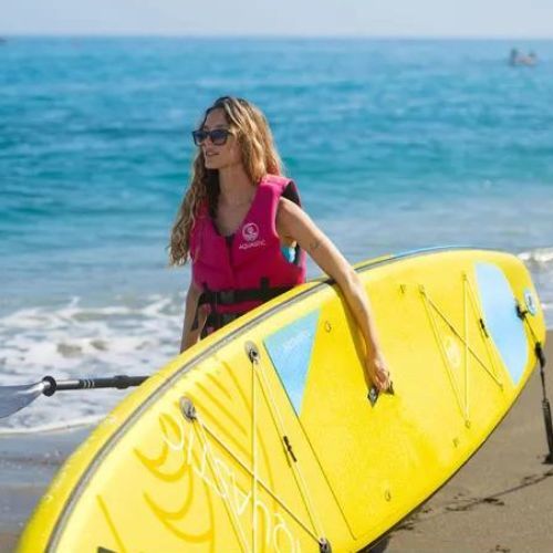 Placă SUP AQUASTIC Touring 12'6" galben
