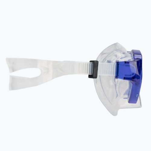 Set de snorkeling pentru copii AQUASTIC Shelly mască + tub + labe albastru