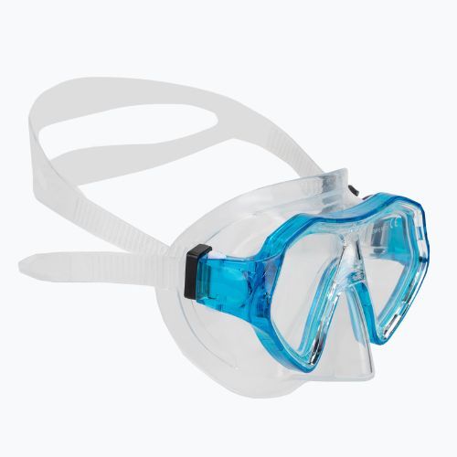 Set de snorkeling pentru copii AQUASTIC Shelly mască + tub + labe albastru