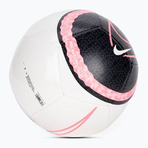 Minge de fotbal Nike Phantom white/black/sunset pulse mărimea  5