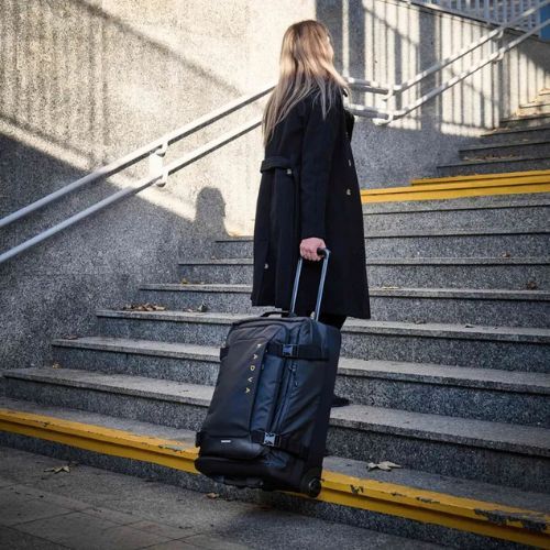 Valiză de călătorie medie KADVA Lazio 74 l neagră