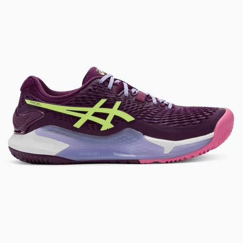 Încălțăminte de padel pentru femei ASICS Gel-Resolution 9 deep mauve/lime green