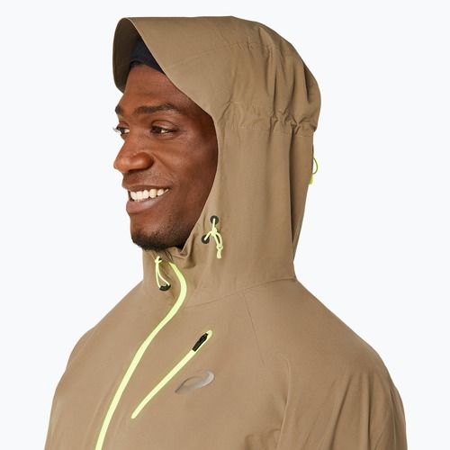 Jachetă de alergare pentru bărbați ASICS Fujitrail Waterproof pepper