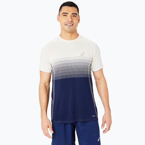 Tricou de alergare pentru bărbați ASICS Seamless birch/blue expanse