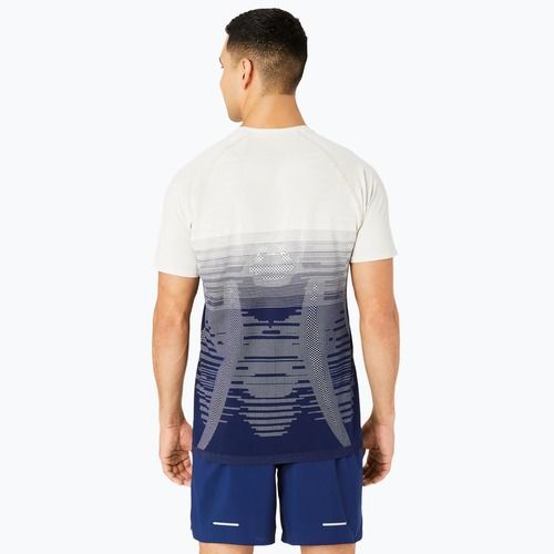 Tricou de alergare pentru bărbați ASICS Seamless birch/blue expanse