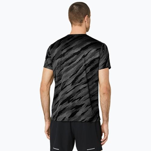 Tricou de alergare pentru bărbați ASICS All Over Print Top graphite grey/performance black