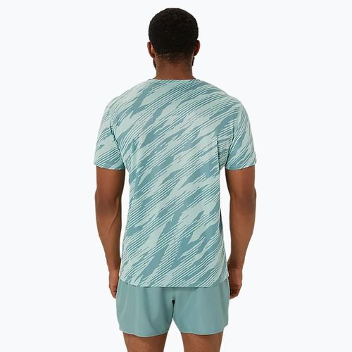 Tricou de alergare pentru bărbați ASICS All Over Print Top light celadon/celadon