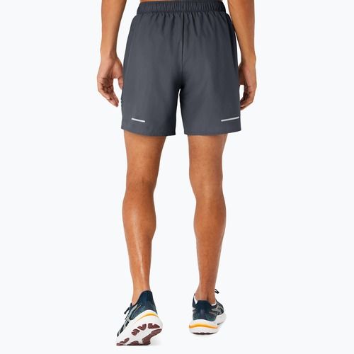 Pantaloni scurți de alergare pentru bărbați ASICS Icon performance carrier grey / safety yellow