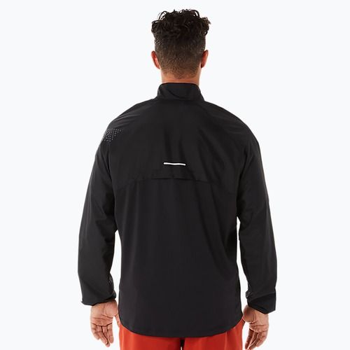 Jachetă de alergare pentru bărbați ASICS Icon performance black / stadium orange