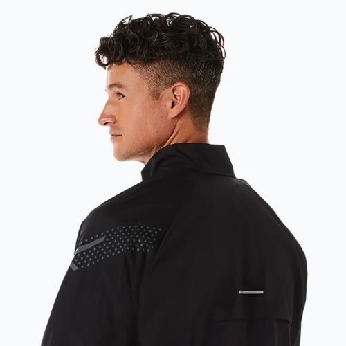 Jachetă de alergare pentru bărbați ASICS Icon performance black / stadium orange