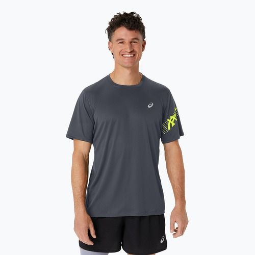 Tricou de alergare pentru bărbați ASICS Icon Top carrier grey/safety yellow