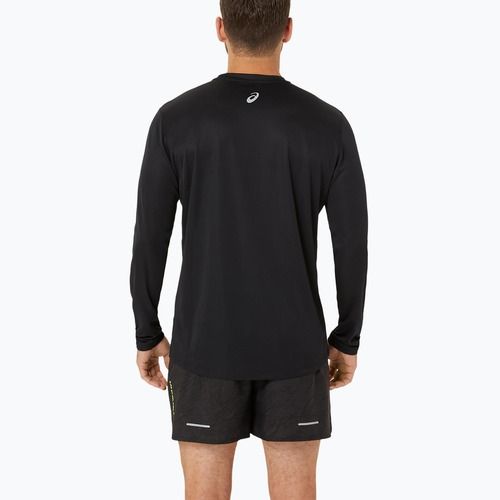Longsleeve de alergare pentru bărbați  ASICS Fujitrail Logo black/graphic grey/safety yellow