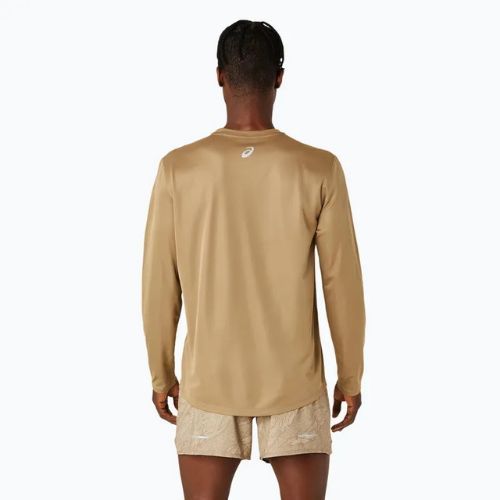 Longsleeve de alergare pentru bărbați ASICS Fujitrail Logo pepper/feather grey/oatmeal