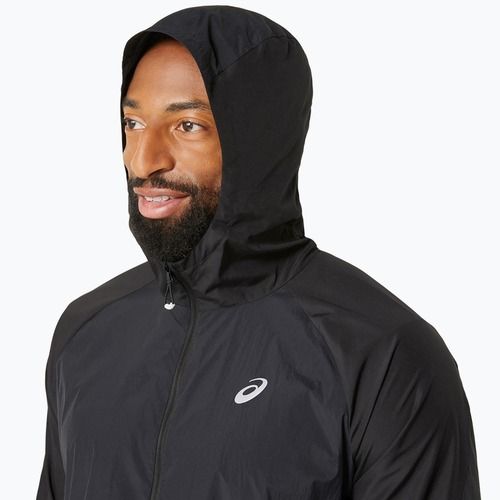 Jachetă de alergare pentru bărbați ASICS Road Packable performance black