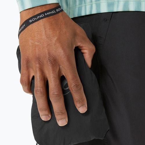 Jachetă de alergare pentru bărbați ASICS Road Packable performance black