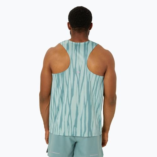 Tank top de alergare pentru bărbați ASICS  Road All Over Print Singlet light celadon/celadon